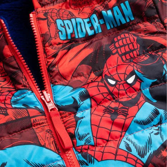 Marvel Spider-Man Kids Reversible Jacket NWT - Picture 9 of 13